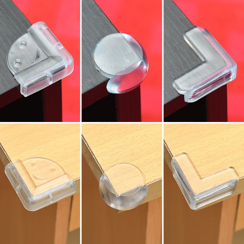 Protector anticolisión de mesa con esquinas de silicona transparente - imagen 5