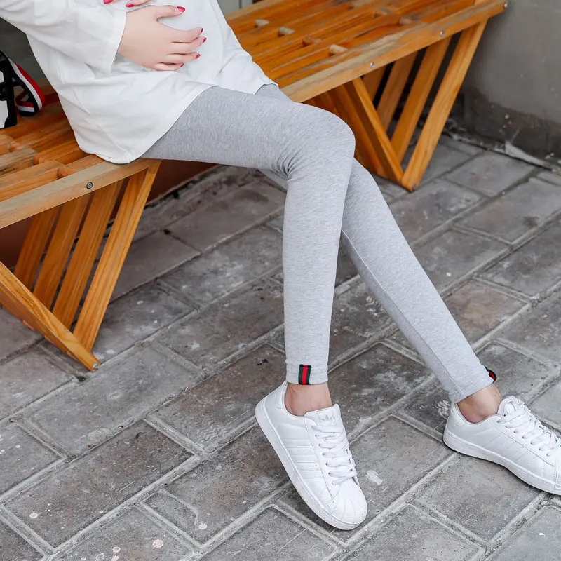 Leggings de maternidad de algodón otoñal con cintura elástica - imagen 2