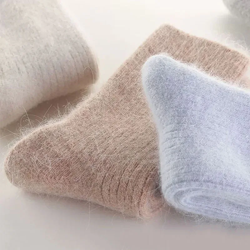 Calcetines de lana media gruesa para mujer – Pelo de conejo y Cachemira - imagen 2