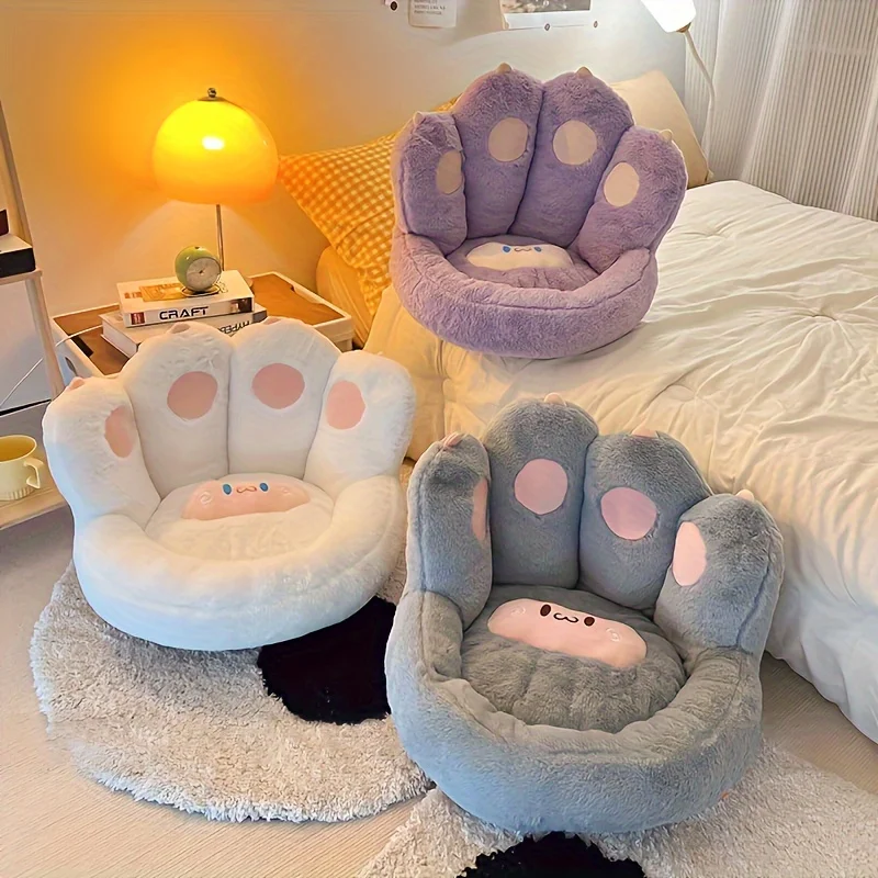 Cojín para asiento con dibujo de gato divertido, acolchado - imagen 3