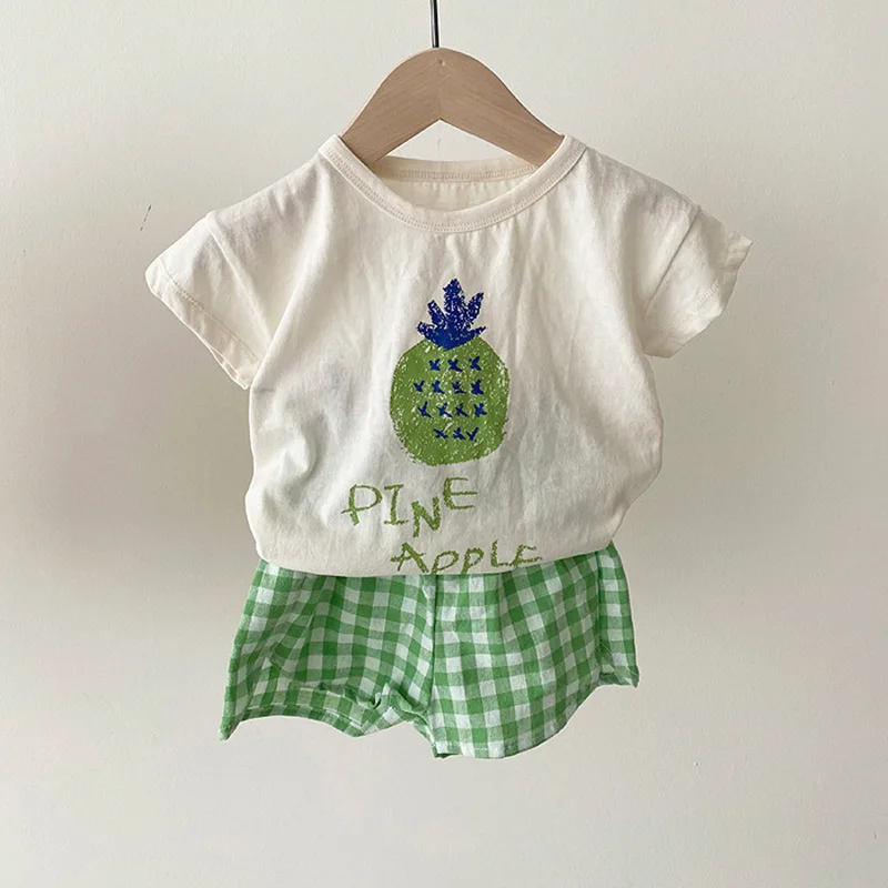 Pijama de algodón verano para bebé niño - dibujos animados - imagen 2