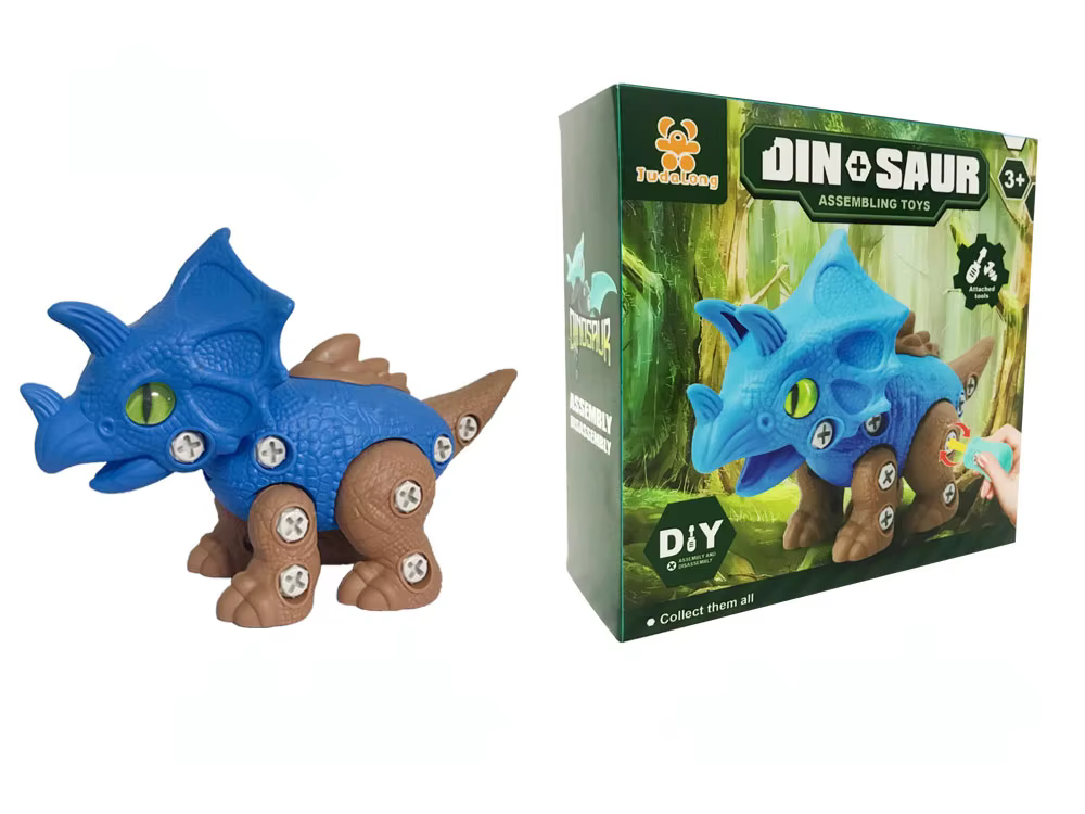 Juguete de dinosaurio ensamblado