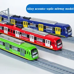 Tren de metal con luces y sonido realistas para niños