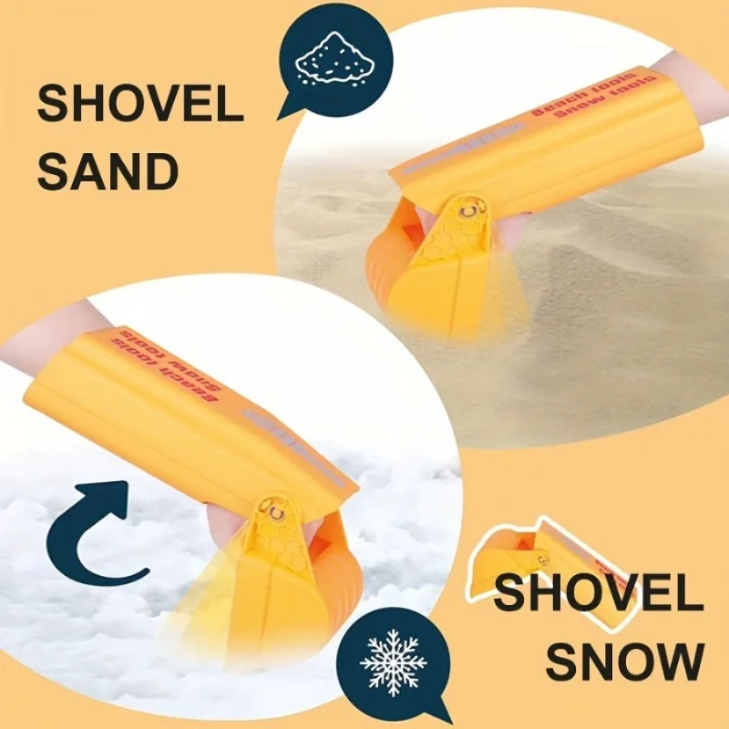 Pala infantil para playa y nieve naranja vibrante resistente - imagen 4