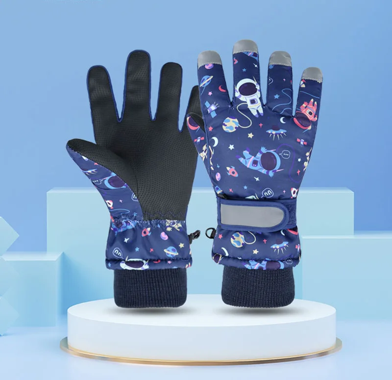 Guantes de nieve con refuerzo y acabado resistente