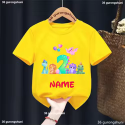 Camiseta infantil con dinosaurio T-Rex – Estampado kawaii veraniego