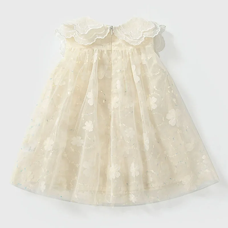 Vestido de verano dos piezas con cuello Peter Pan y flores - imagen 3