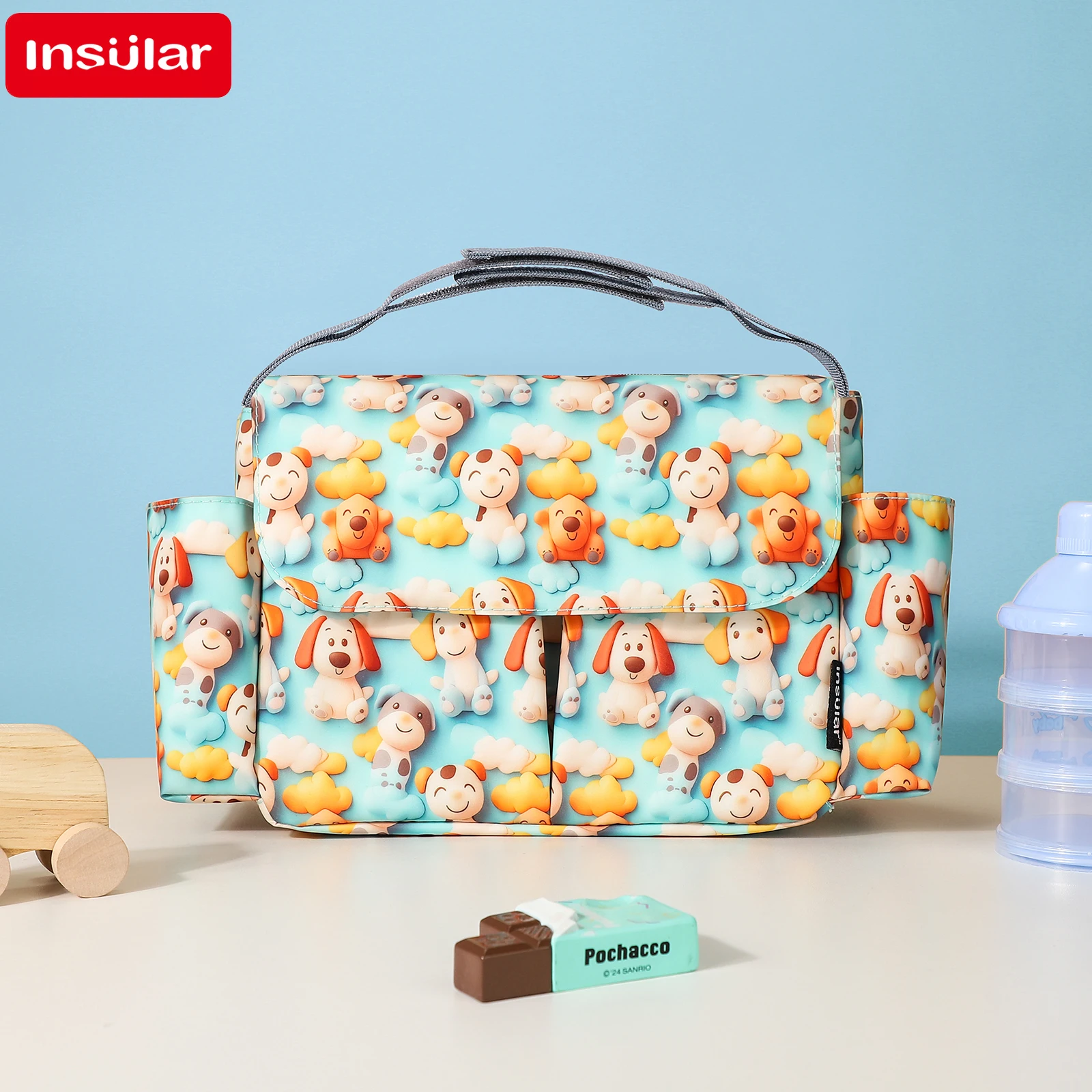 Bolsa para cochecito impermeable con colgante de gran capacidad - imagen 5