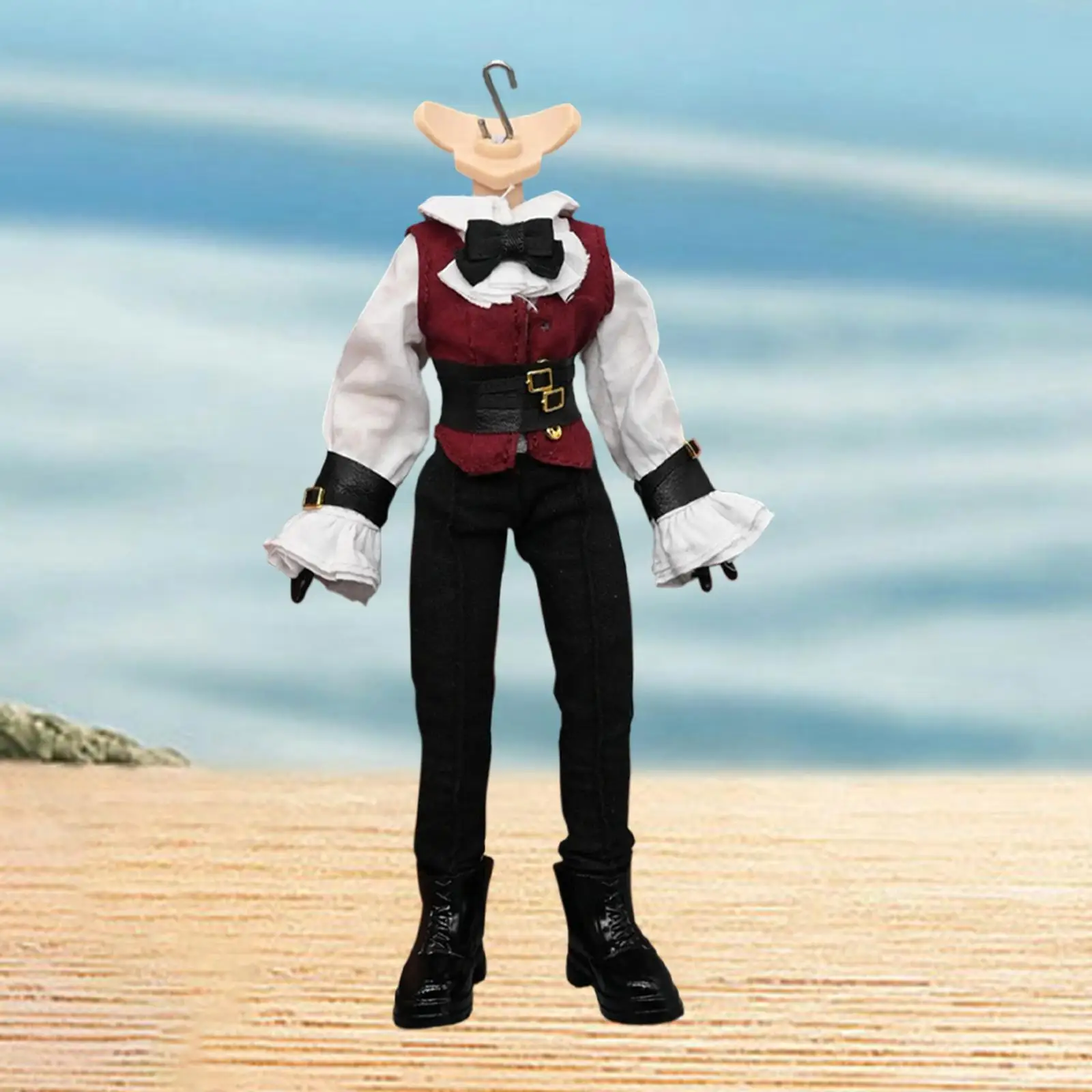 Disfraz estilo cosplay retro para muñeco: camisa y minicorsét - imagen 5