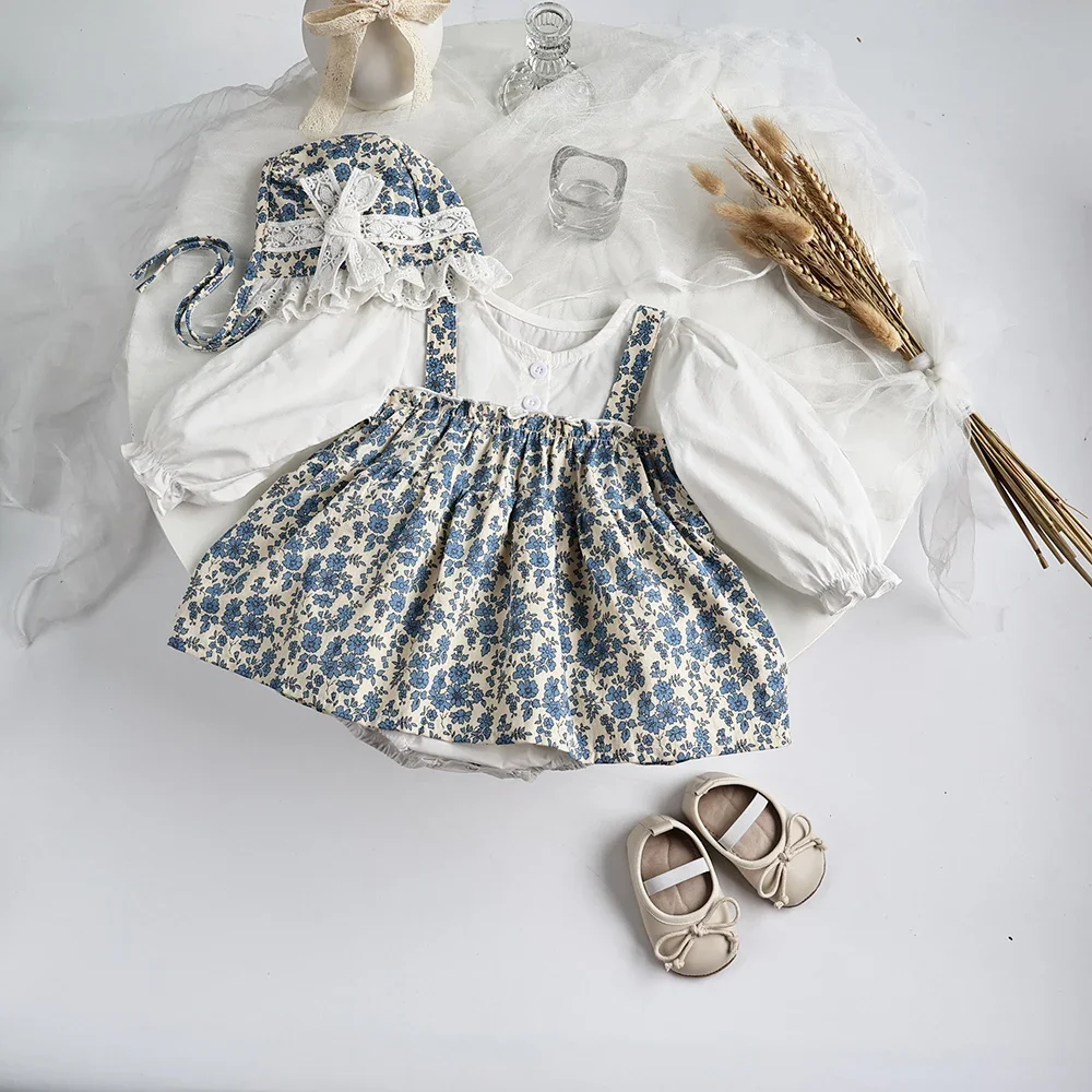 MILANCEL Body floral manga larga para bebé niña con sombrero - imagen 5