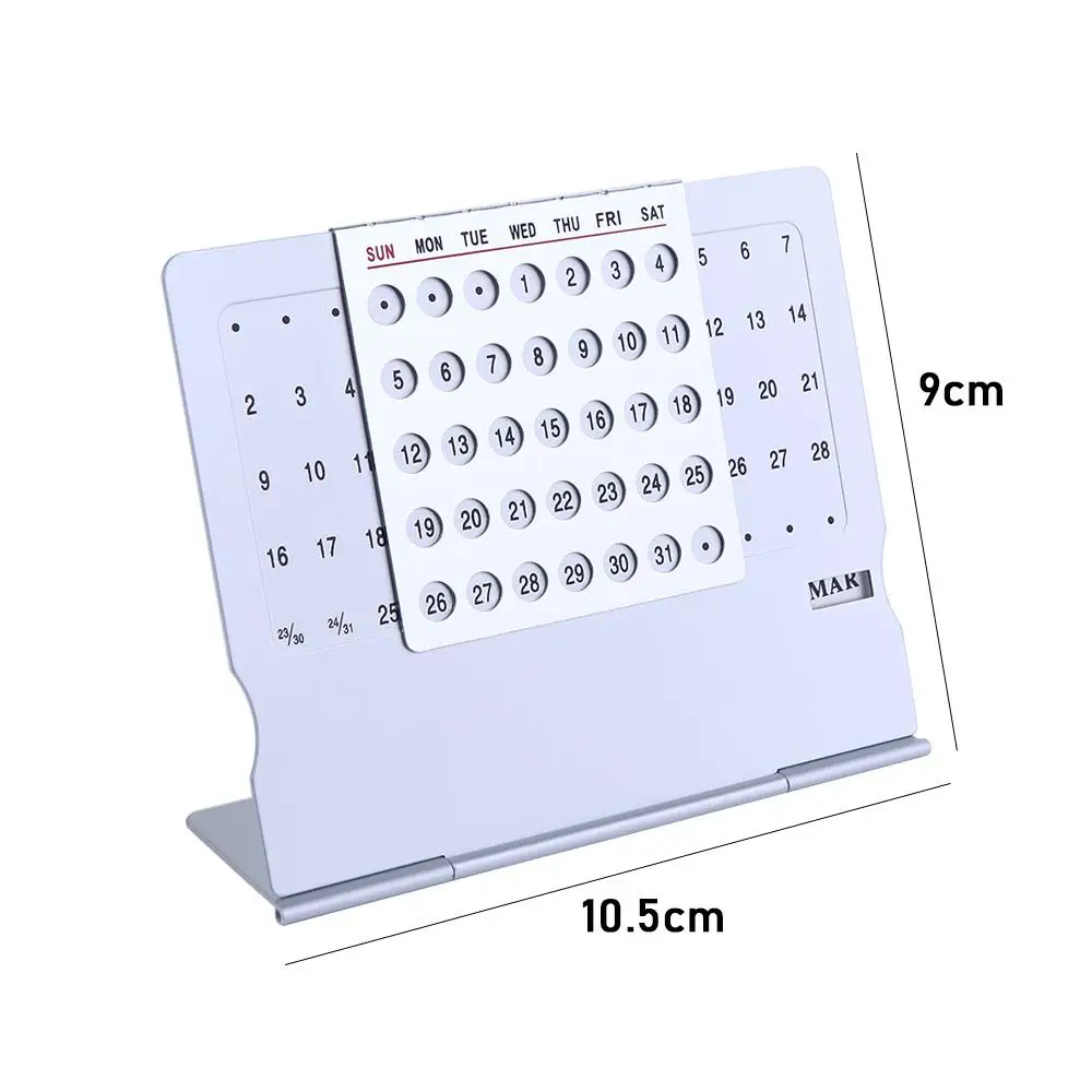 Calendario de escritorio perpetuo de aluminio para planificar - imagen 5