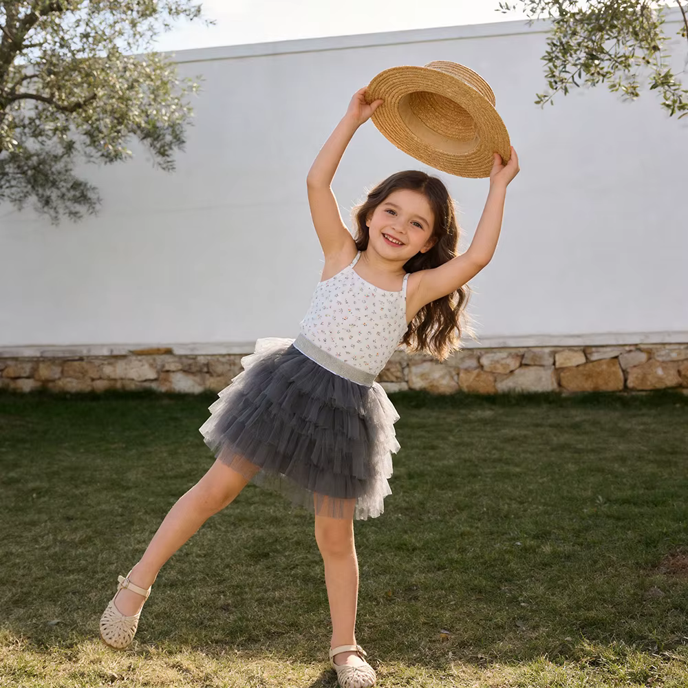DXTON Falda tutú con volantes de tul para niñas - imagen 4