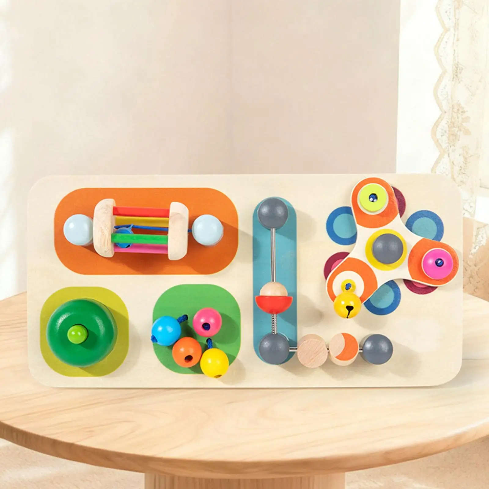 Tablero sensorial Montessori de madera para bebés – juego educativo - imagen 5