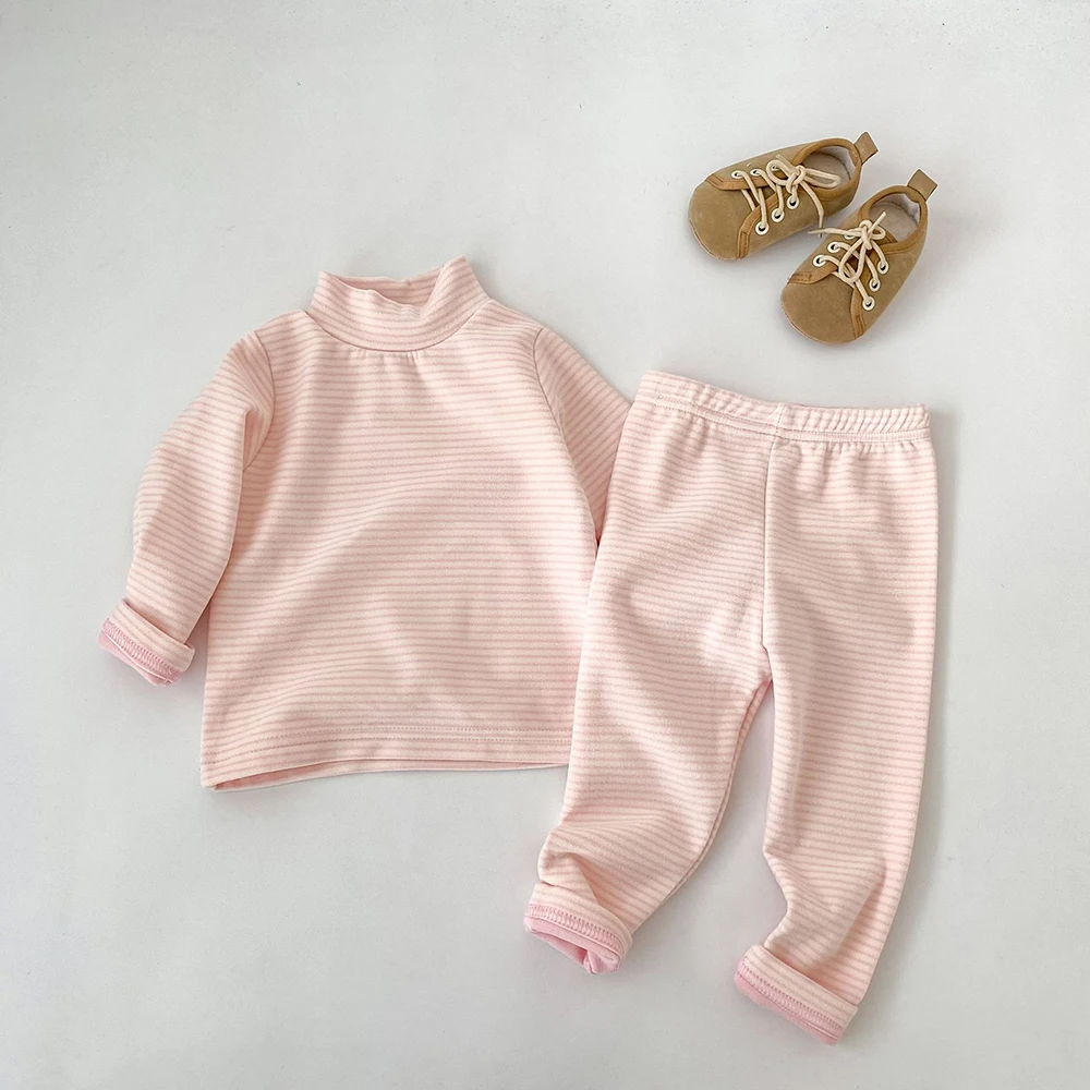 Pantalones cálidos de color liso para bebé niño y niña - imagen 5