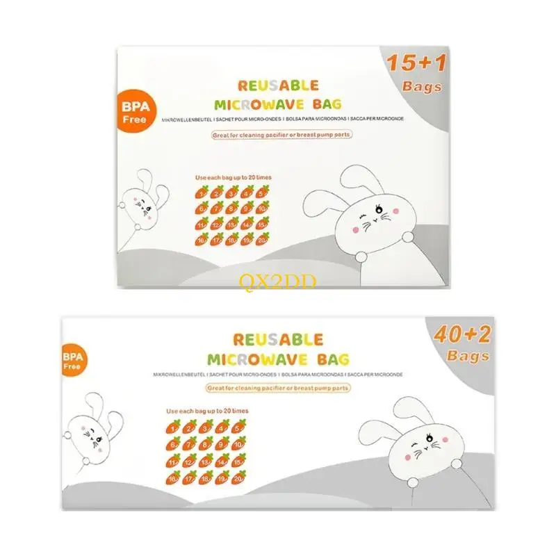 QX2D Bolsas esterilizadoras reutilizables para microondas y biberones - imagen 5