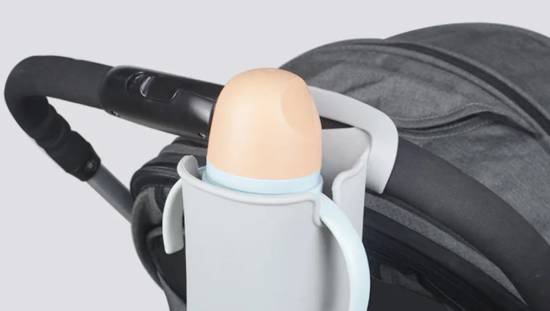 Portavasos de silicona ajustable para cochecito