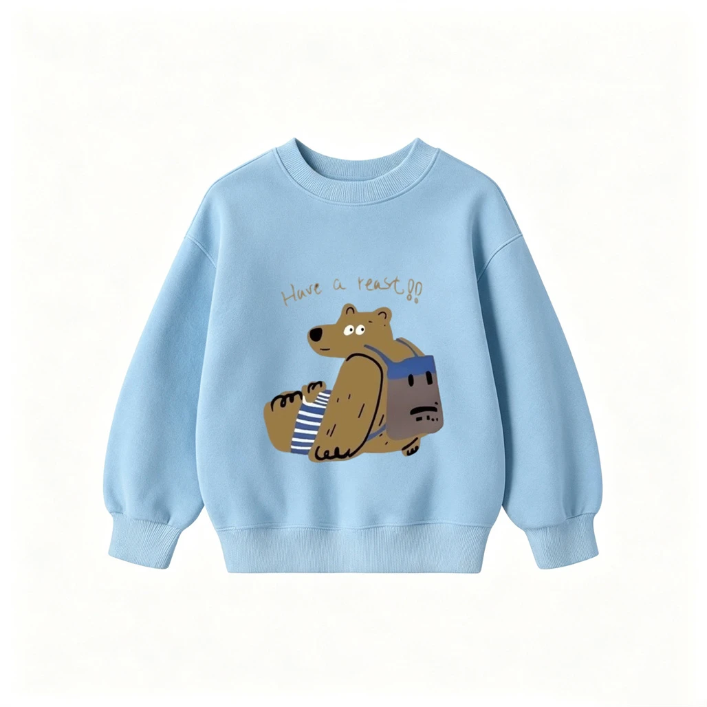 Sudadera de cuello redondo para bebé, manga larga primavera y otoño