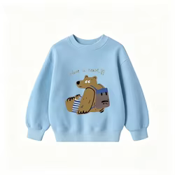 Sudadera de cuello redondo para bebé, manga larga primavera y otoño