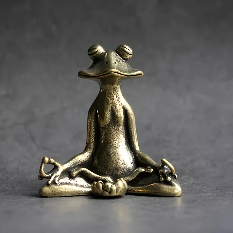 Escultura de rana en latón para habitación infantil