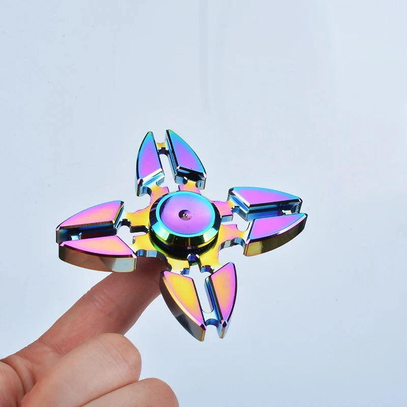 Spinner antiansiedad de metal giratorio con arcoíris para manos - imagen 2