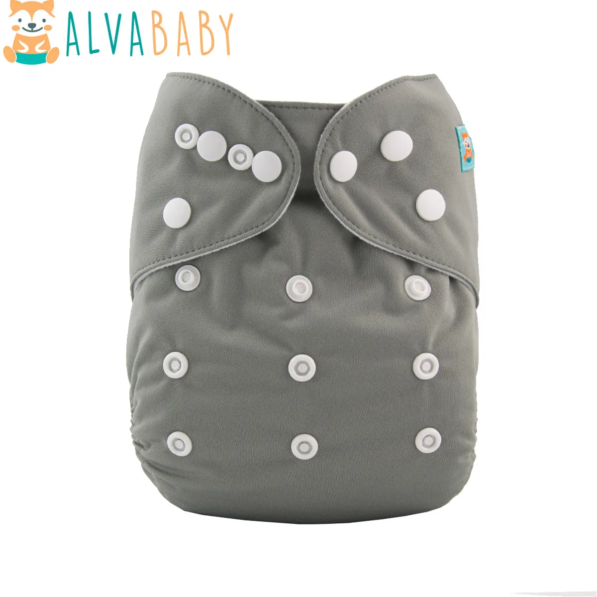 ALVABABY pañal de tela liso lavable con bolsillo reutilizable