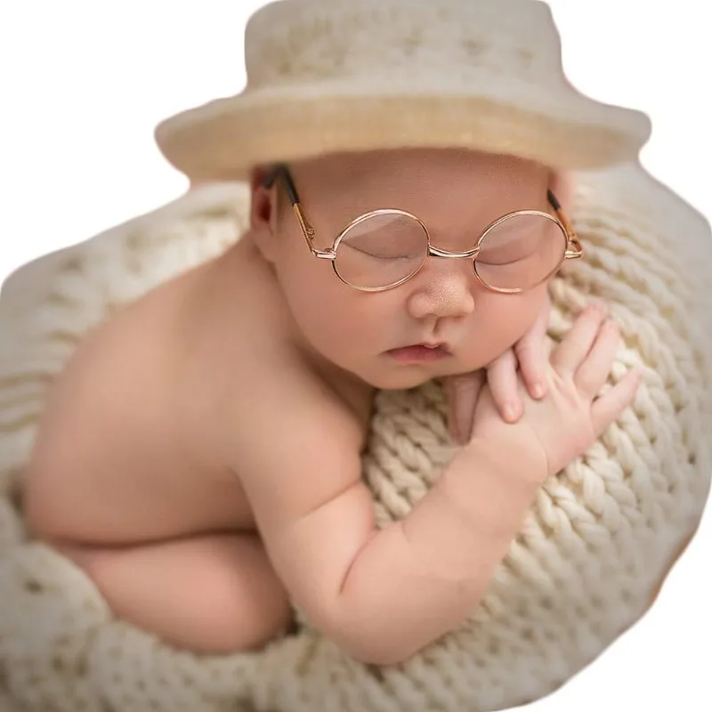 Gafas de fotografía neonatales con silicona suave para bebé