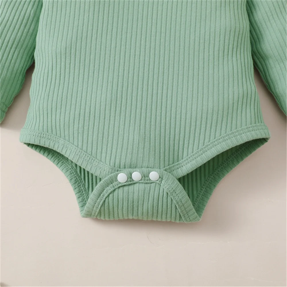 Conjunto niña 0-18 meses: pelele verde con top y pantalón floral - imagen 5