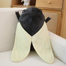 Almohada peluche cigarra realista suave para cama infantil cojín