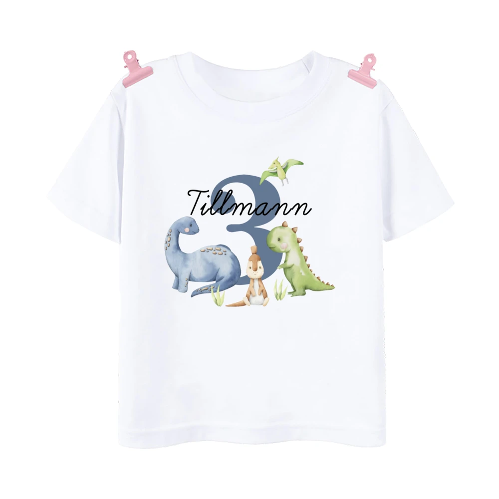 Camiseta dinosaurio niño – Fiesta de cumpleaños personalizada - imagen 4