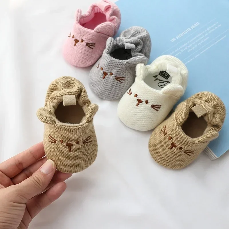 Zapatos de cuna antideslizantes planos con orejas de animal - imagen 2