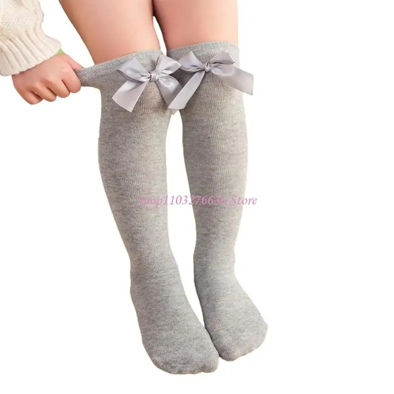 Calcetines altos de algodón con ribete lazo estilo clásico - imagen 2