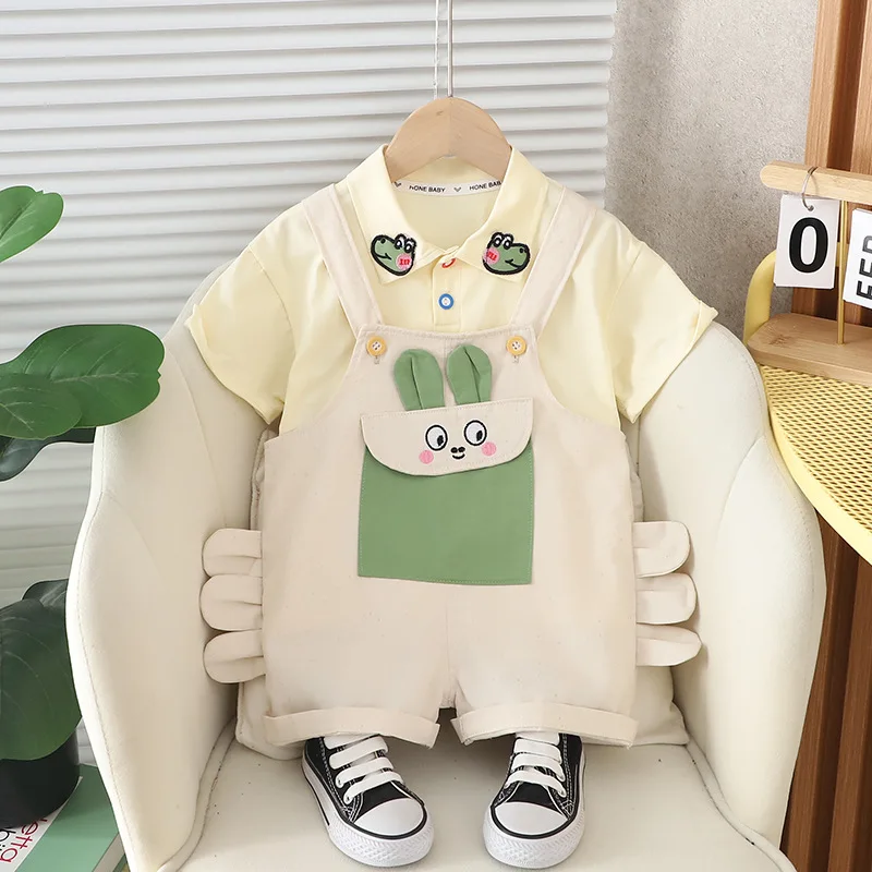 Conjunto de bebé de verano con camiseta y pantalón corto - imagen 2