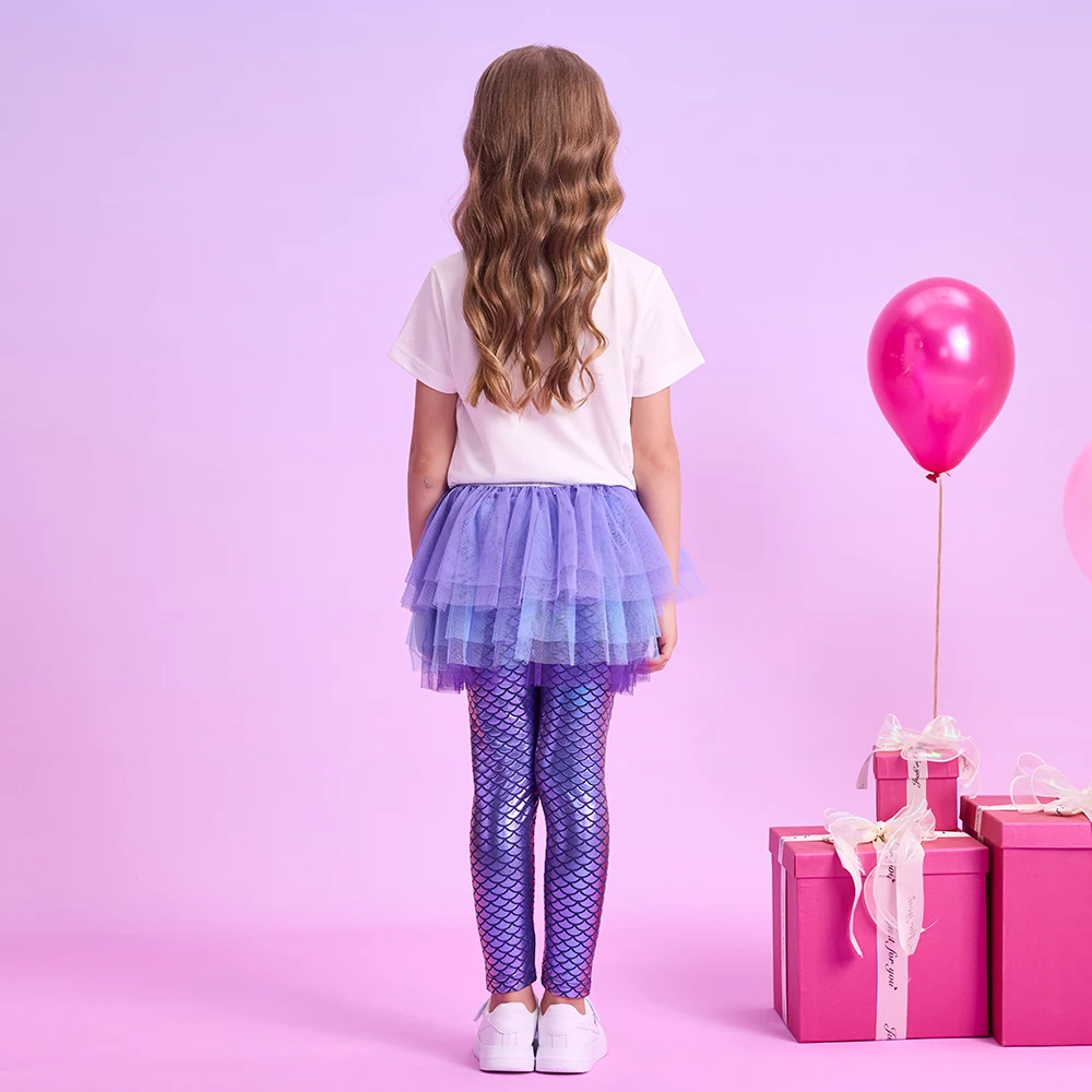 Dxton Mallas con falda de tul para niña – Tutú fiesta - imagen 3