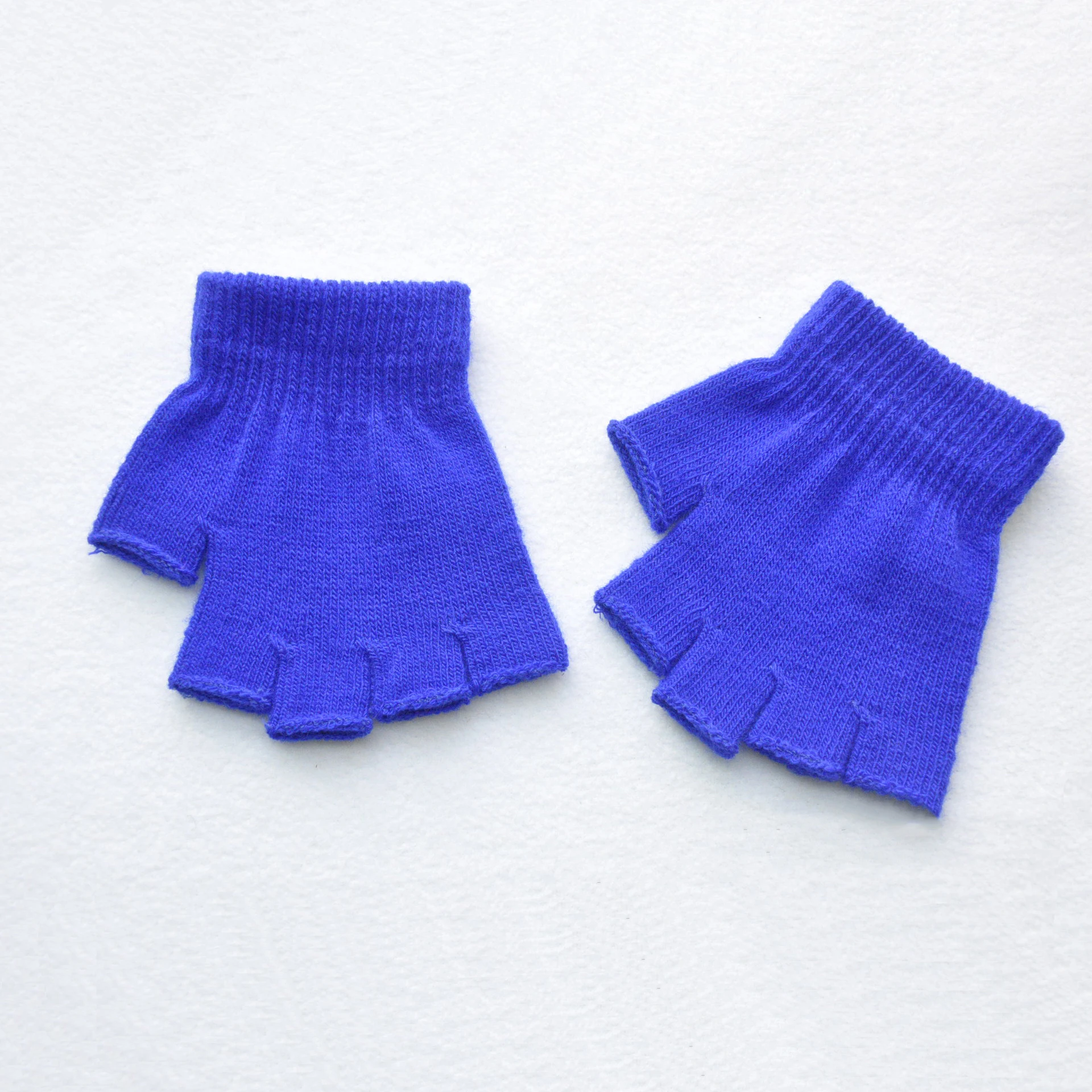 Guantes de punto de medio dedo cálidos para niños en invierno - imagen 3