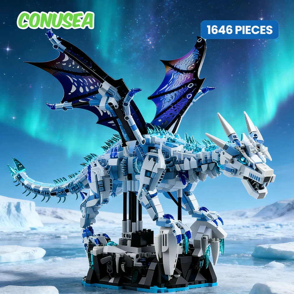 Bloques de construcción dragón hielo Ice Dragon para niños - imagen 2