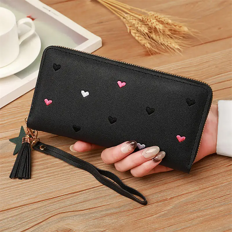 Cartera de mano larga con cremallera y forma de corazón para móvil - imagen 4