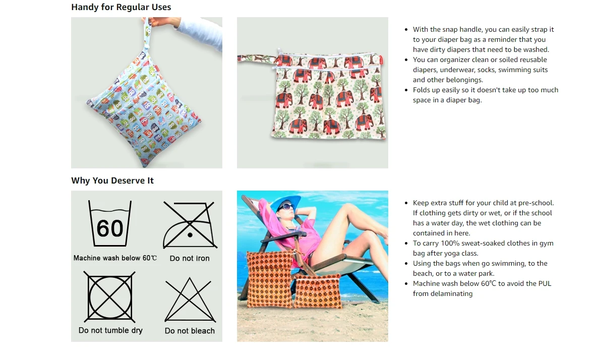 Bolsas impermeables con cremallera para organización multiuso