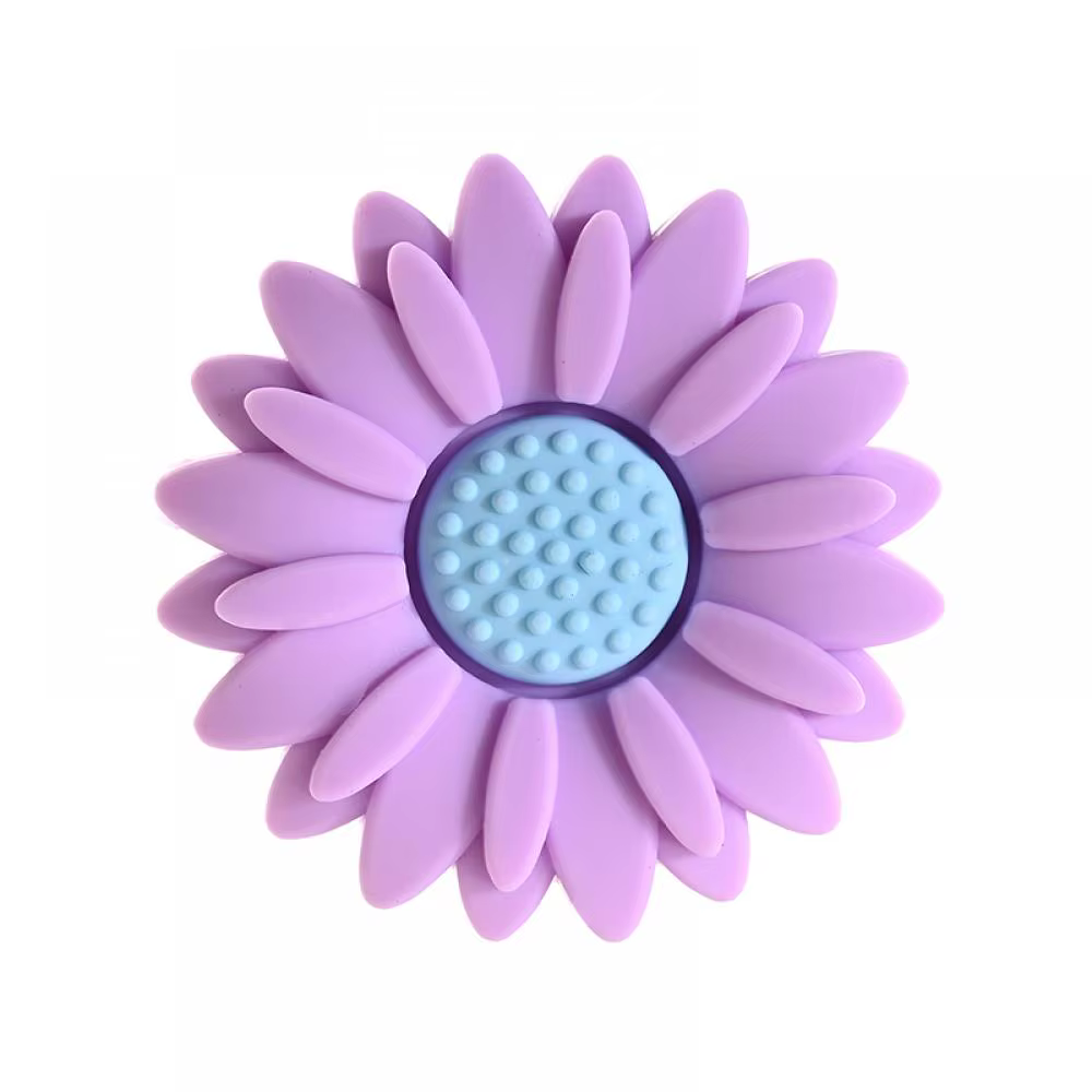 Cuentas mordedoras de silicona para bebé 20 mm - Flor Margarita - imagen 3