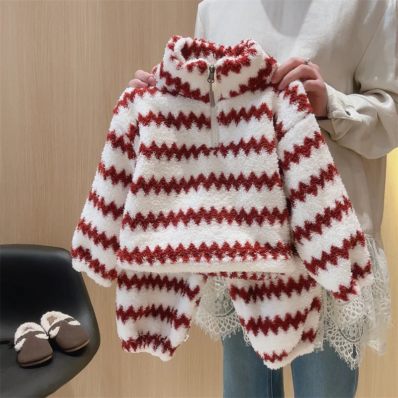 Pijama infantil acolchado de lana para niños, ropa de casa - imagen 3