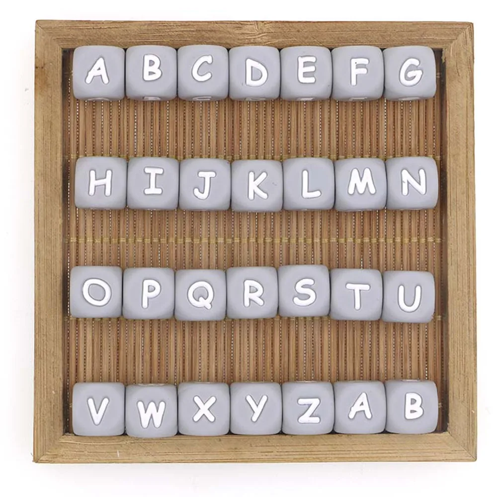 Kovict Cuentas de silicona con letras del alfabeto inglés para pulseras - imagen 3