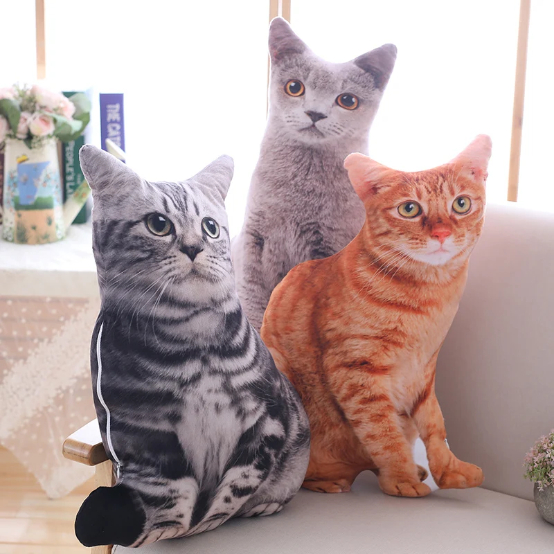 Peluche cojín de gato 3D