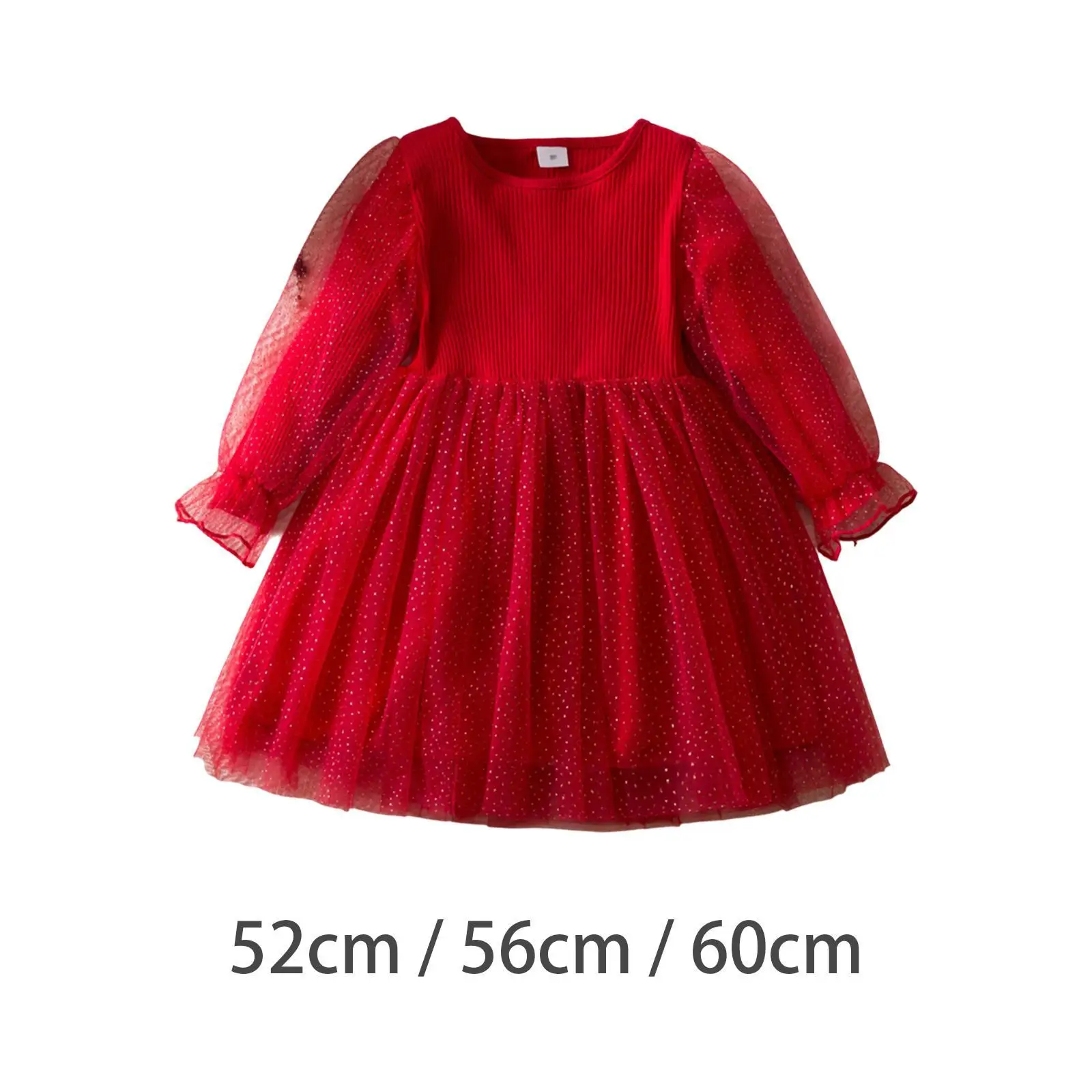Vestido de Navidad rojo con tutú para niña - imagen 5