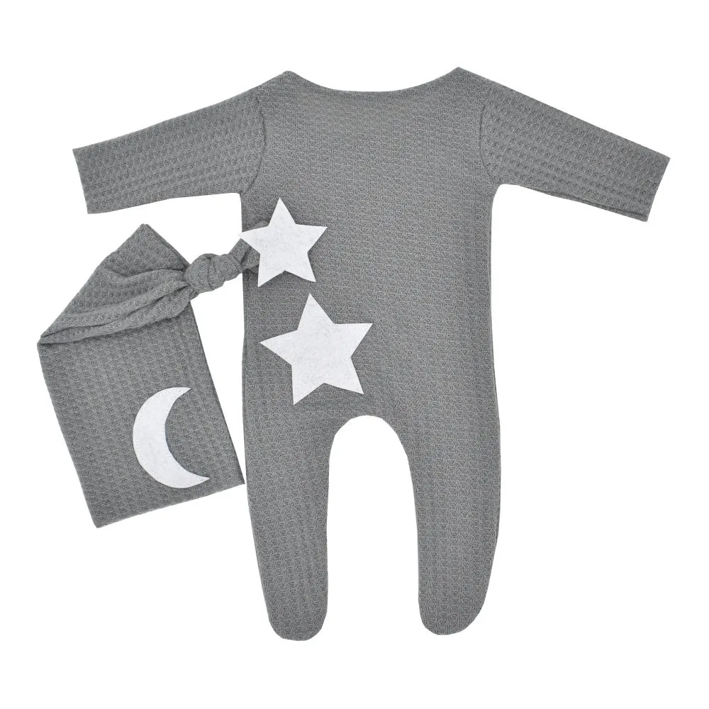 Traje de recién nacido para fotos - algodón transpirable, luna - imagen 2
