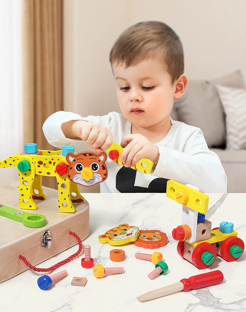 Kit completo de herramientas de madera para niños