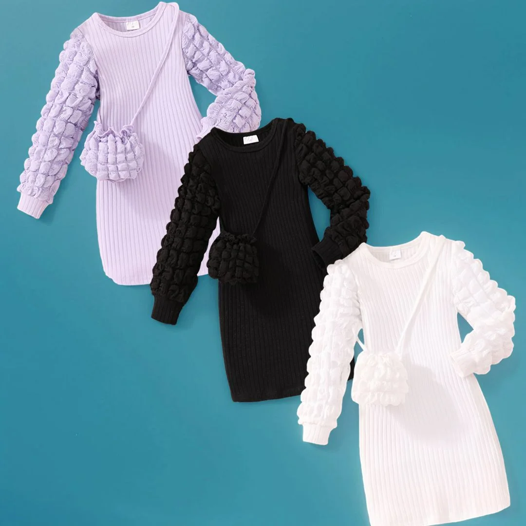Detalle del diseño abombado del vestido