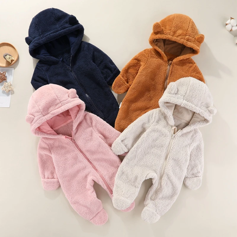 Body de franela para bebé recién nacido – Piel suave invierno - imagen 4