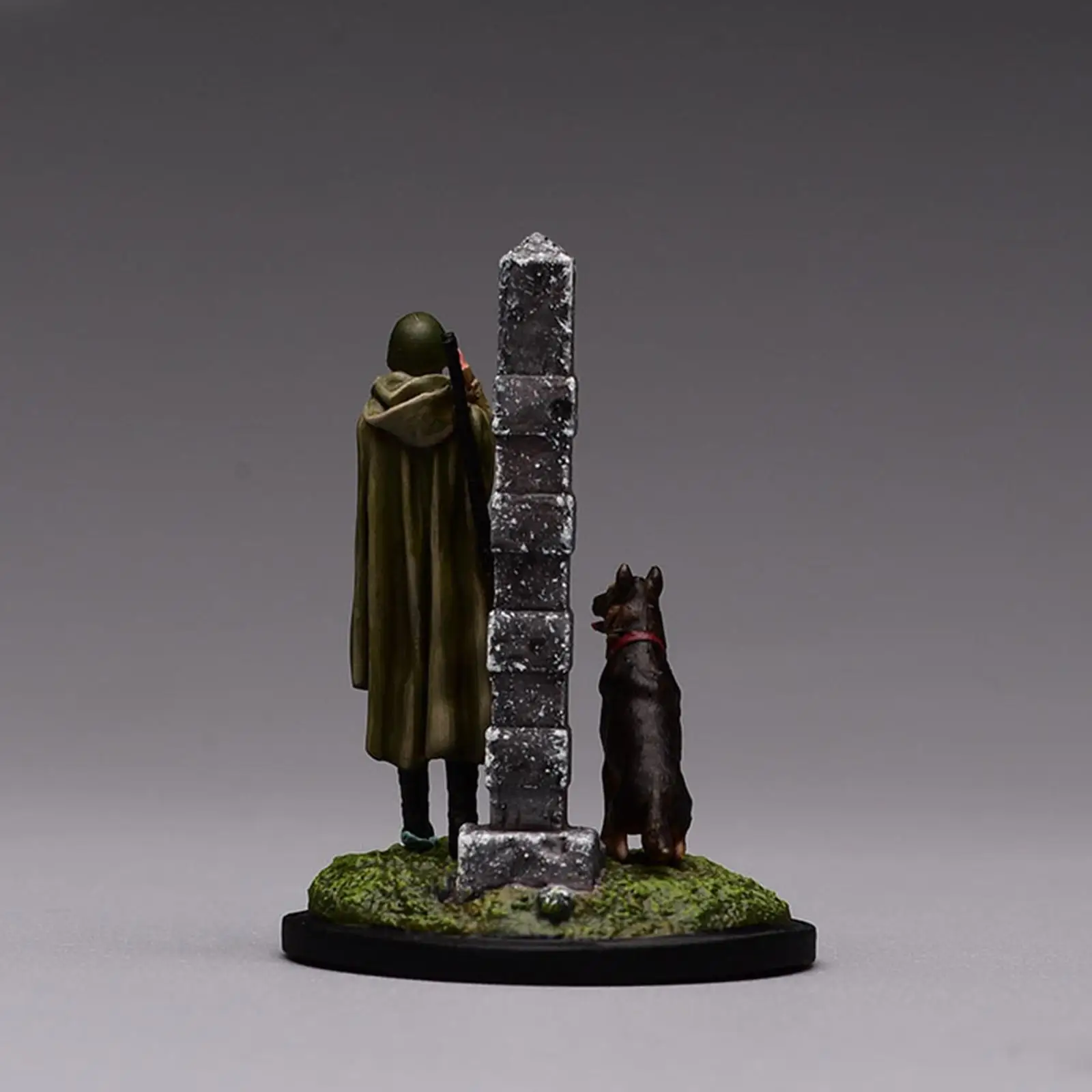 Figuras 1/64 hombre y perro para dioramas