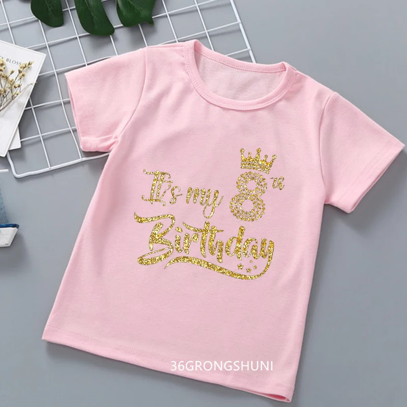 Camiseta cumpleaños niño de algodón con diseño corona estrella - imagen 4