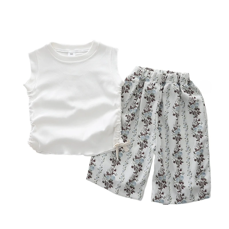 Conjunto de verano de algodón para bebé niña: chaleco y bermuda - imagen 5