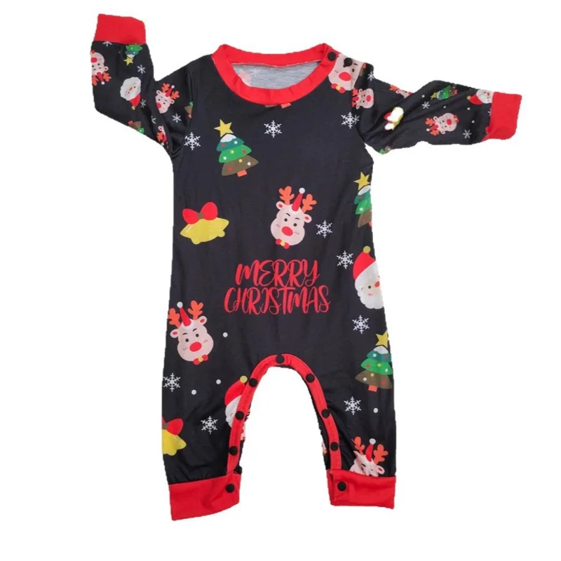 Pijamas navideños a juego – Familia con dibujos animados para bebés - imagen 4